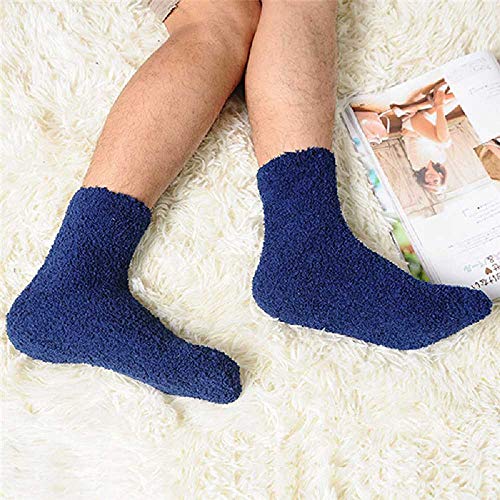 ZHANGNUO Calcetines De Cachemir Extremadamente Acogedores Hombres Mujeres Invierno Cálido Sueño Cama Piso Inicio Fluffy Caqui