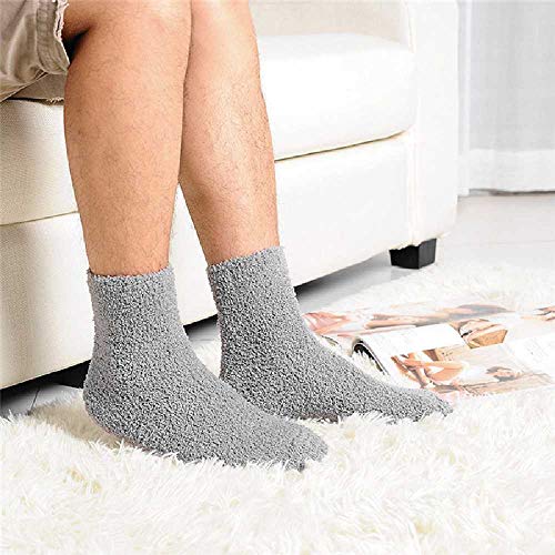 ZHANGNUO Calcetines De Cachemir Extremadamente Acogedores Hombres Mujeres Invierno Cálido Sueño Cama Piso Inicio Fluffy Caqui