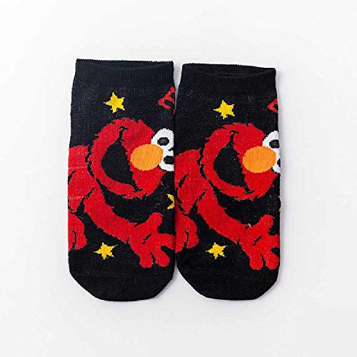 ZHANGNUO Calcetines Veraniegos Patrón Damas Algodón Una Talla/Elmo Negro