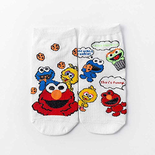 ZHANGNUO Calcetines Veraniegos Patrón Damas Algodón Una Talla/Elmo Negro