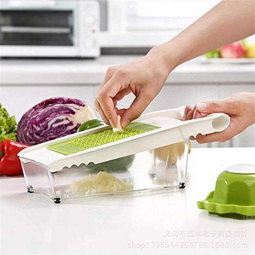 ZHANGYY Chopper de Vegetales Espiralizador de Vegetales Verdes ATO Máquina para Hacer Chips con Juliana Cortadora Cortador de Alimentos para Frutas y empalmes Cortador de Cocina Regalos de Cocina pa