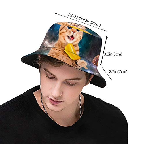 ZharkLI Sombrero lindo Platos de Postre Sol Pescador Gorra Sombrero al aire libre UV Protección Solar Sombrero Plegable Ligero Transpirable Gorra de Viaje Negro