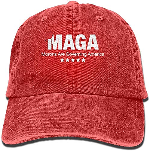 zhouyeT Maga Morons Are Governing America Unisex Gorra de béisbol Cowboy Hat Dad Hats Trucker Hat Red