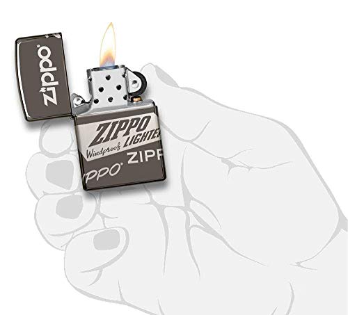 Zippo - Mechero de Bolsillo para Unisex, diseño de Hielo Negro, Talla única