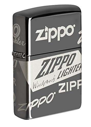Zippo - Mechero de Bolsillo para Unisex, diseño de Hielo Negro, Talla única