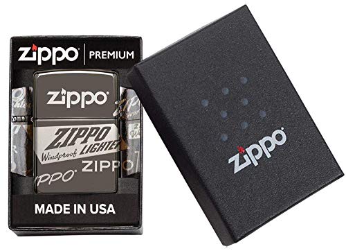 Zippo - Mechero de Bolsillo para Unisex, diseño de Hielo Negro, Talla única