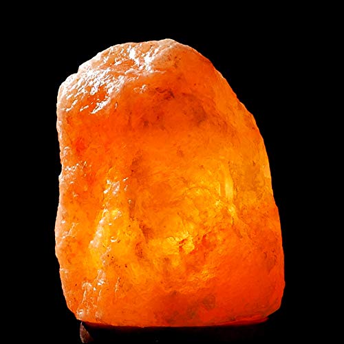 ZIYIUI 3-4 kg lámpara de sal natural del Himalaya lámpara de sal de roca de cristal lámpara de sal regulable lámpara de sal 100% natural hecha a mano para iluminación de estudio de dormitorio