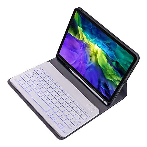 Zjcpow Caja del Teclado Ultra-Delgado ABS Bluetooth Desmontable, Conveniente for 11 Pulgadas de iPad Pro (2020), con luz de Fondo y Bandeja de rotuladores autónomas (Color: Rosa de Oro) xuwuhz