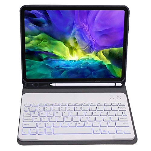 Zjcpow Caja del Teclado Ultra-Delgado ABS Bluetooth Desmontable, Conveniente for 11 Pulgadas de iPad Pro (2020), con luz de Fondo y Bandeja de rotuladores autónomas (Color: Rosa de Oro) xuwuhz