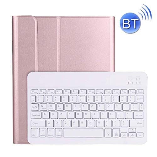 Zjcpow Caja del Teclado Ultra-Delgado ABS Bluetooth Desmontable, Conveniente for 11 Pulgadas de iPad Pro (2020), con luz de Fondo y Bandeja de rotuladores autónomas (Color: Rosa de Oro) xuwuhz