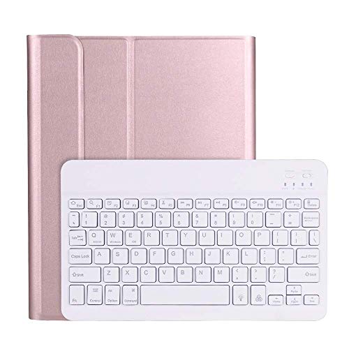 Zjcpow Caja del Teclado Ultra-Delgado ABS Bluetooth Desmontable, Conveniente for 11 Pulgadas de iPad Pro (2020), con luz de Fondo y Bandeja de rotuladores autónomas (Color: Rosa de Oro) xuwuhz