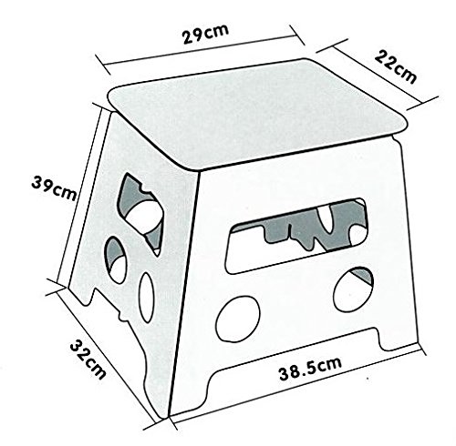 ZOLLNER Taburete Plegable Multiusos, 39 cm Altura, Medidas