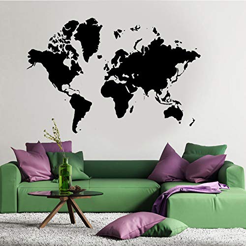 zqyjhkou Mapa del Mundo Arte de la Pared Pegatinas de Vinilo Decoración para el hogar Mural extraíble Tierra Transferencia de Vinilo Gráfico Calcomanía Decoración Globo Plantilla 103x69cm