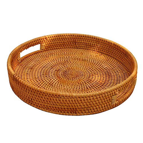 ZSQAI Cesta de Frutas Cesta de Almacenamiento Cuenco de Alambre for Cocina con Pan Verduras (Size : 30 * 5CM)