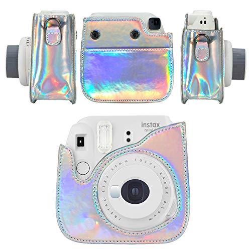 ZWOOS 10 en 1 Accesorios Compatible con Instax Mini 11, Incluida Funda para cámara, álbum y Otros Artículos para Recopilar y Mostrar Fotos (Rainbow Sliver)