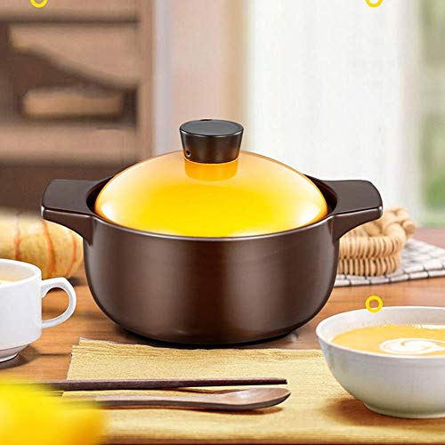 ZXYY Utensilios de Cocina para cazuela - Olla de Barro - Olla de Barro - Olla Multiusos Cuerpo de Esmalte Completo Durable Resistencia a Altas temperaturas Buen Efecto de Aislamiento Fácil de LIM