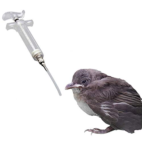 ZZM Jeringa de alimentación Manual de Young Bird, Parrot Baby Bird Feeder Plástico de Seguridad Inyector Transparente Tubo de Cultivo para Animales pequeños