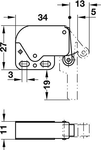 1 mini pestillo para puertas de armarios de caravana o autocaravana de alta calidad