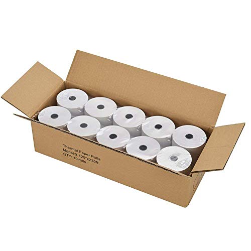 10 Rollos Papel Térmico 80 mm para Impresora, Tamaño 80 mm* 50 mm, Adecuado para Todas Las Impresora Térmica