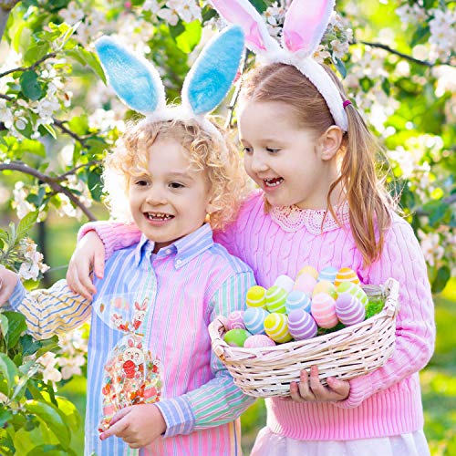 100 Piezas Bolsa de Celofán de Pascua Bolsa de Dulces Galletas Regalos de Fiesta con Patrones de Conejo Huevos Zanahoria y Precintos para Fiesta de Pascua