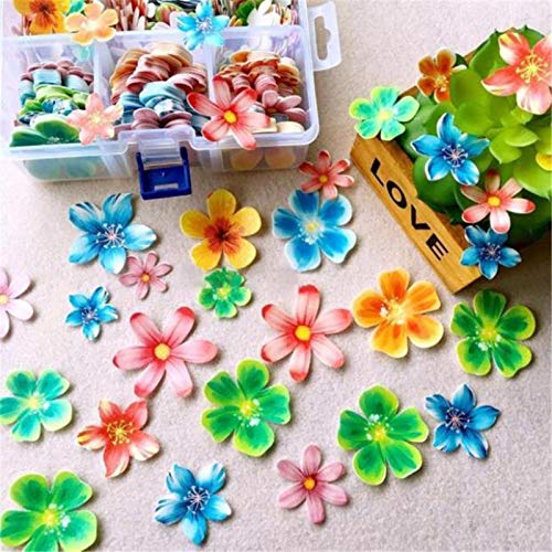 100 Piezas De Forma De Flor De Mariposa Para Cupcakes, Papel De Arroz Comestible Glutinoso, Papel De Oblea, Adornos Para Postres, Adornos Para Tartas Para Fiestas De Cumpleaños, Baby Shower, Bodas