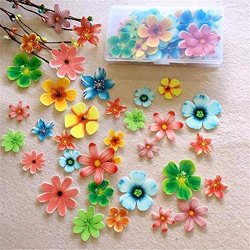 100 Piezas De Forma De Flor De Mariposa Para Cupcakes, Papel De Arroz Comestible Glutinoso, Papel De Oblea, Adornos Para Postres, Adornos Para Tartas Para Fiestas De Cumpleaños, Baby Shower, Bodas