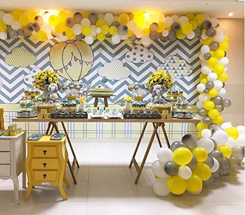 100 Piezas Globos Latex de colores variados para Bebe Año Cumpleaños,Niño Bautizos Comunion Baby Shower Azul,Bodas Aniversario Graduacion Fiesta Arco Decoracion (amarillo)