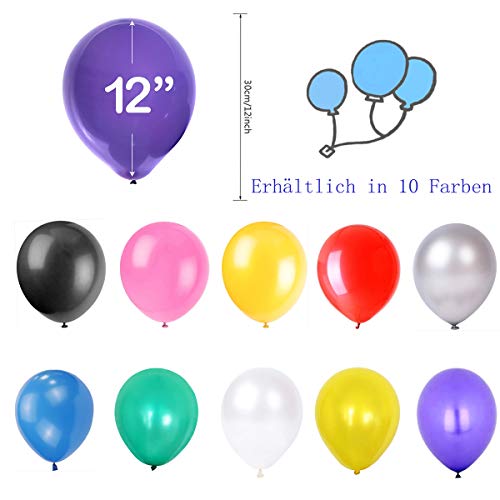 100 Piezas Globos Latex de colores variados para Bebe Año Cumpleaños,Niño Bautizos Comunion Baby Shower Azul,Bodas Aniversario Graduacion Fiesta Arco Decoracion (amarillo)