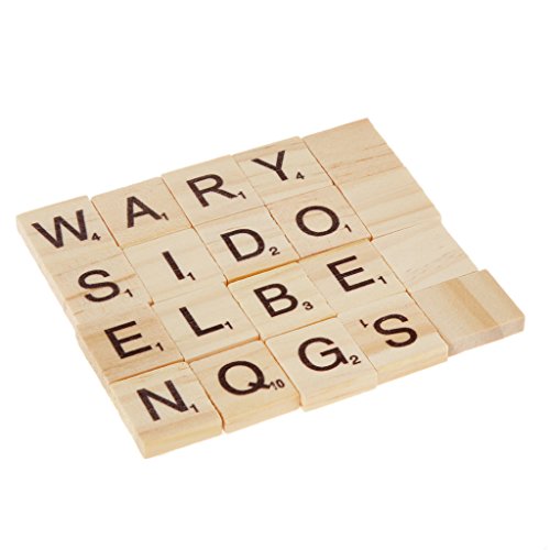 100pcs Juguetes Juegos Artesanía Alfabeto Scrabble Azulejos Letras Negras Y Números 20*18*5MM