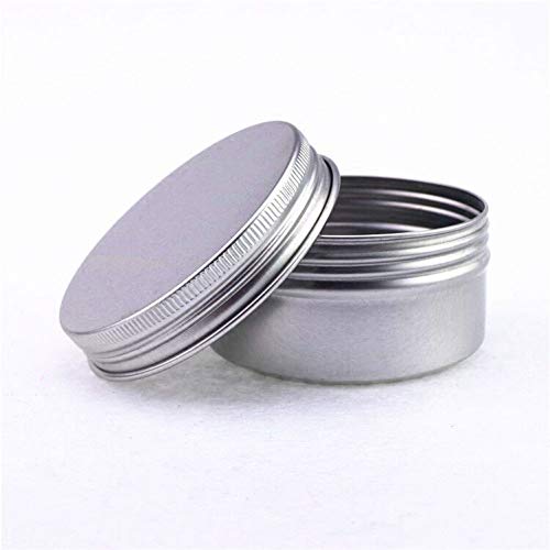 10pcs de aluminio Latas 80ml latas de aluminio con tapón de rosca redondo de acero de almacenamiento tarros recipientes con tapas de tornillo cosmética recargable Contenedores