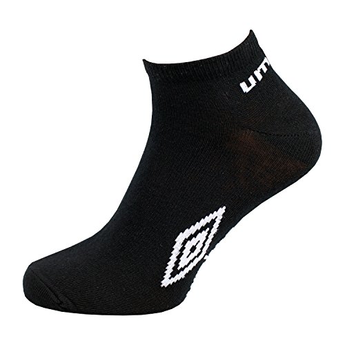 12 pares de calcetines tobilleros deportivos para hombre producto oficial de Umbro - Tallas 39 - 45 negro