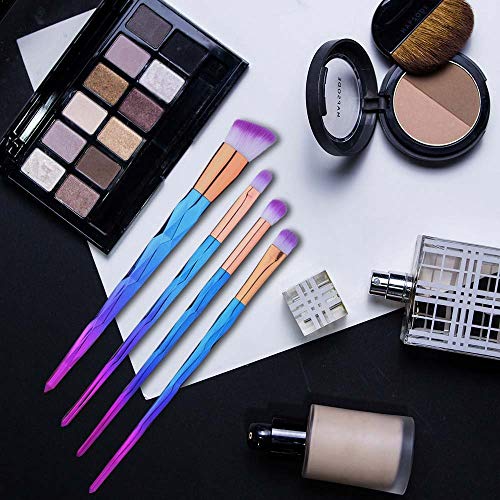 12 piezas Set de Brochas de Maquillaje Profesional Cepillos de Maquillaje Coméstico Para Sombra de Ojos, Colorete, Polvo y Cejas Base Maquillaje Kit de Maquillaje Para Niñas