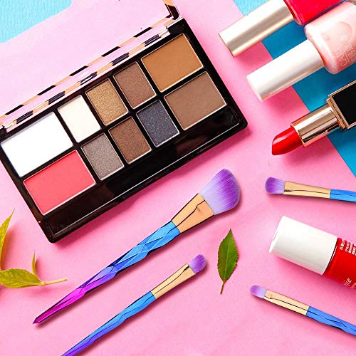 12 piezas Set de Brochas de Maquillaje Profesional Cepillos de Maquillaje Coméstico Para Sombra de Ojos, Colorete, Polvo y Cejas Base Maquillaje Kit de Maquillaje Para Niñas