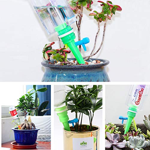 15 Picos de Riego por Goteo Automático Para Plantas, Con Sistema de Riego de Plantas de Liberación Lenta Con Interruptor de Válvula de Control Para Plantas de Interior y Exterior