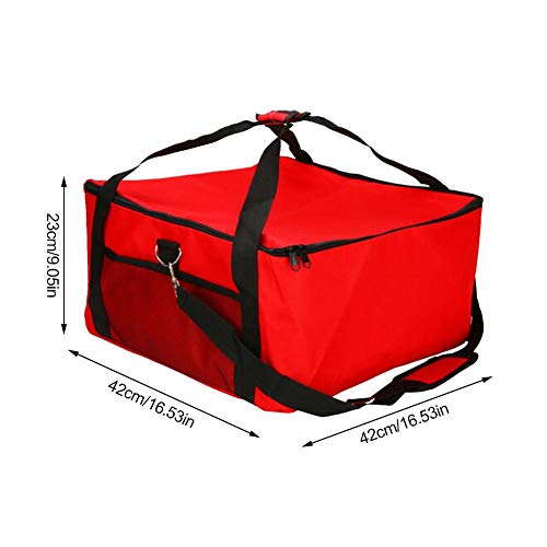 16 pulgadas de salida de la pizza bolsa,con aislamiento de picnic fresco bolso,Bolsa portátil de entrega de alimentos Fiestas/picnic/Beach para mantener la comida caliente/ColdTransport,42×42×23cm