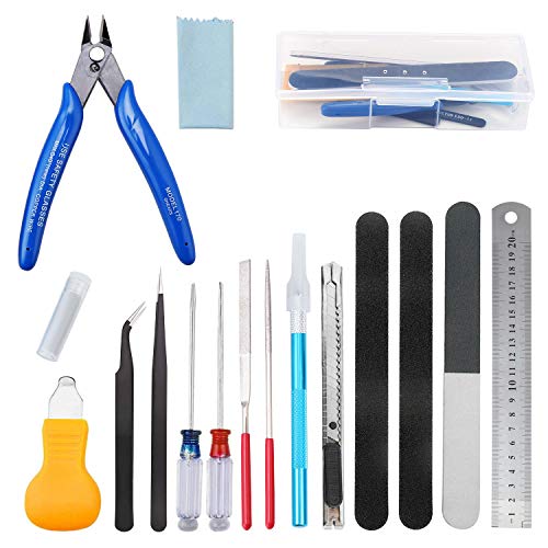 17PCS Gundam Model Tools Kit Modeler Herramientas básicas Hobby Building Craft Set para reparación y fijación de modelos básicos de construcción