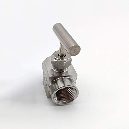 1/8" 1/4" 3/8" 1/2" BSP con Rosca Interna Válvula De Aguja, Manguera Conectores, Control De Flujo De Acero Inoxidable, con La Sola Manija, Manguera De Accesorios De Tubería (Size : 1/2")