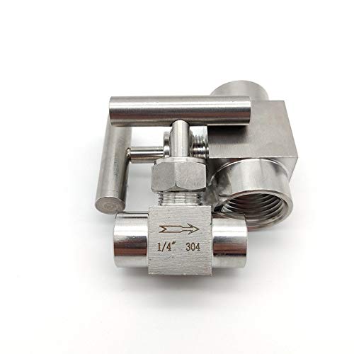 1/8" 1/4" 3/8" 1/2" BSP con Rosca Interna Válvula De Aguja, Manguera Conectores, Control De Flujo De Acero Inoxidable, con La Sola Manija, Manguera De Accesorios De Tubería (Size : 1/2")