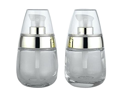 2 unids 30ml 1oz vacío recargable vidrio envase maquillaje cosmético cara crema loción botella frascos tarros ollas