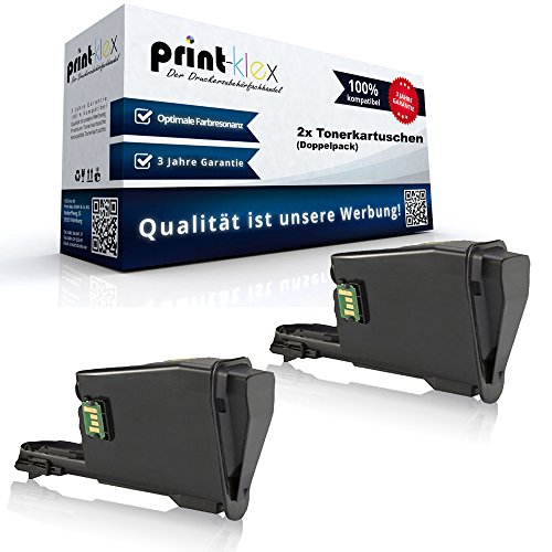 2 x Cartuchos Compatibles para Kyocera FS 1041 1220 MFP 1320 MFP 1T02 M50NL0 TK1115 TK-1115 TK 1115 Negro Black – Office Print Serie