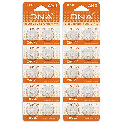 20 pilas de reloj DNA AG0 LR521 379 SR521SW Fast UK Stock