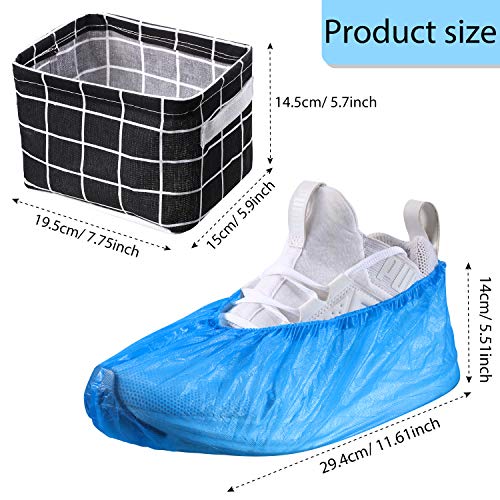 200 Piezas Cubiertas de Zapatos Desechables Cubiertas de Botas Impermeables CPE Fundas de Zapatos Antideslizantes con Caja de Almacenamiento para Protección de Piso de Alfombra Interior Exterior