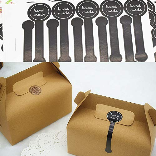 200pcs Bolsas para Pasteles, Bolsas de Plástico Translúcidas para Galletas, Pasteles, Chocolate, Dulces, Envoltura de Bocadillos Buena Panadería con Pegatinas Hechas a Mano