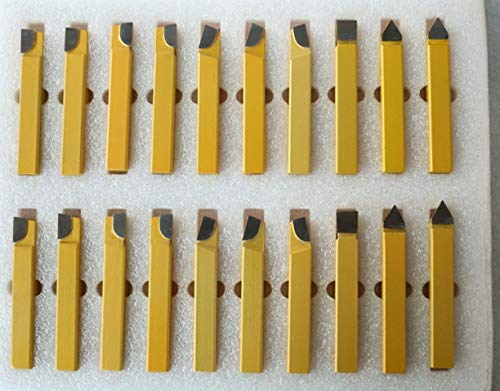 20Pcs 1/4 ”Herramientas de Torno Juego de Herramientas de Torneado de Fresado Con Punta de Carburo Para Herramientas de Torno De Metal