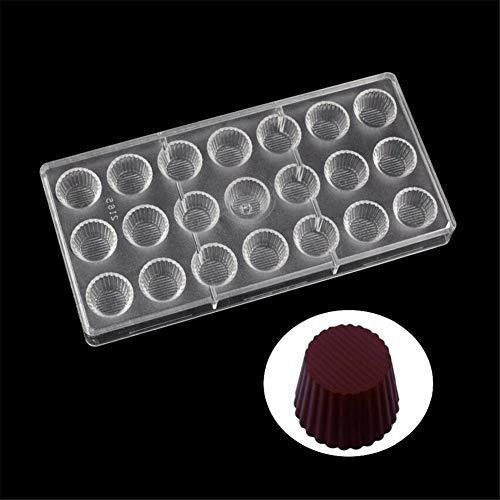 21 Pilas Cocina Horneado Chocolate Molde, Tableta de Policarbonato Boda Piruleta Moldes, Plástico Candy Pastel Cupcake Bandeja Hornear, Fuente Horno Moldes Herramienta - 14.5cmx 28cmx 2.5cm