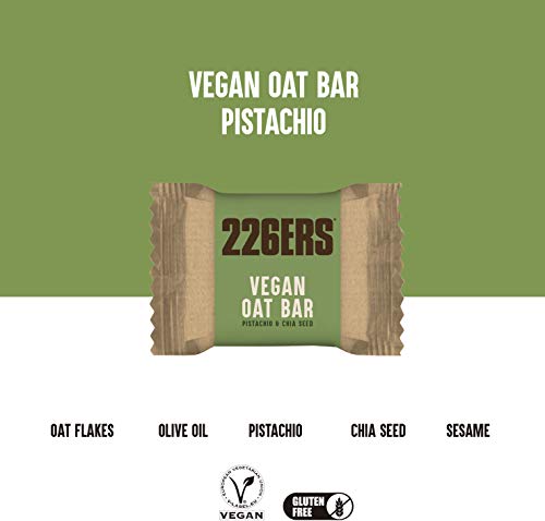 226ERS Vegan Oat Bar, Barritas de Avena Sin Gluten, Pistacho & Chia - 1 barra x 50 gr