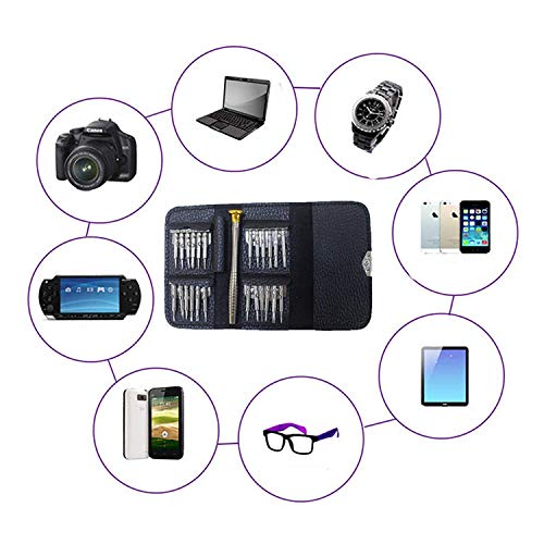 25 en 1 Destornilladores Precisión,Juego de Destornilladores,Herramientas Desmontar Kit de Reparación para Smartphone,PC, Xbox,Cámara,Reloj,Tablet PC,Gafas