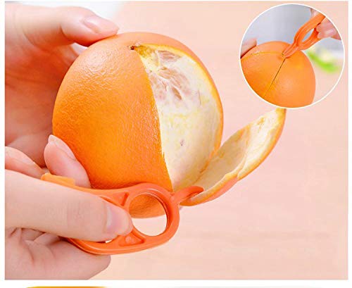 25 unids naranja cítricos peladores de plástico fácil cortador pelador fruta limón piel removedor rebanador
