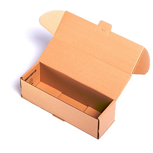 (25x) Caja para 1 Botella de cartón automontable y envíos postales TCPOBOX (D (38 x 12 x 12 cms) (LOTE DE 25 UNIDADES)