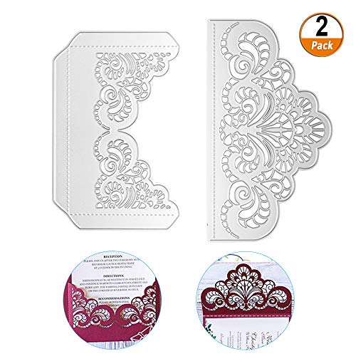 2pcs Troqueles Scrapbooking Tarjetas, Troqueles de Corte Metal Troqueles de Papel, Troqueles de Estampado de Metal para Tarjetas de Felicitación Navidad Manualidades Bricolaje Álbum